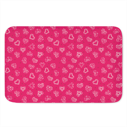 Valentine's Day Geometric Heart Print Indoor Door Mat