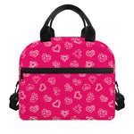 Valentine's Day Geometric Heart Print Insulated Lunch Bag