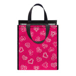 Valentine's Day Geometric Heart Print Insulated Lunch Tote