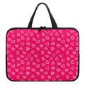 Valentine's Day Geometric Heart Print Laptop Sleeve With Handle
