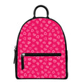 Valentine's Day Geometric Heart Print Leather Backpack