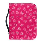Valentine's Day Geometric Heart Print Leather Bible Cover