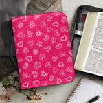 Valentine's Day Geometric Heart Print Leather Bible Cover