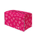 Valentine's Day Geometric Heart Print Leather Tissue Box Cover