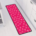Valentine's Day Geometric Heart Print Long Kitchen Mat