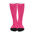 Valentine's Day Geometric Heart Print Long Socks