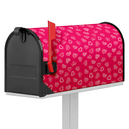 Valentine's Day Geometric Heart Print Mailbox Cover