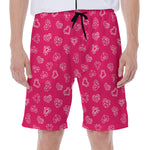 Valentine's Day Geometric Heart Print Men's Beach Shorts