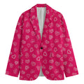 Valentine's Day Geometric Heart Print Men's Blazer