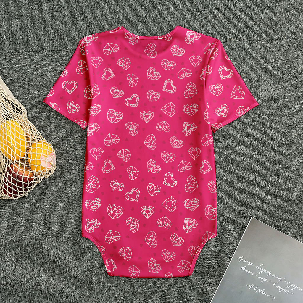 Valentine's Day Geometric Heart Print Men's Bodysuit