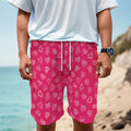 Valentine's Day Geometric Heart Print Men's Cargo Shorts