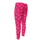 Valentine's Day Geometric Heart Print Men's Compression Pants