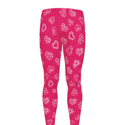 Valentine's Day Geometric Heart Print Men's leggings
