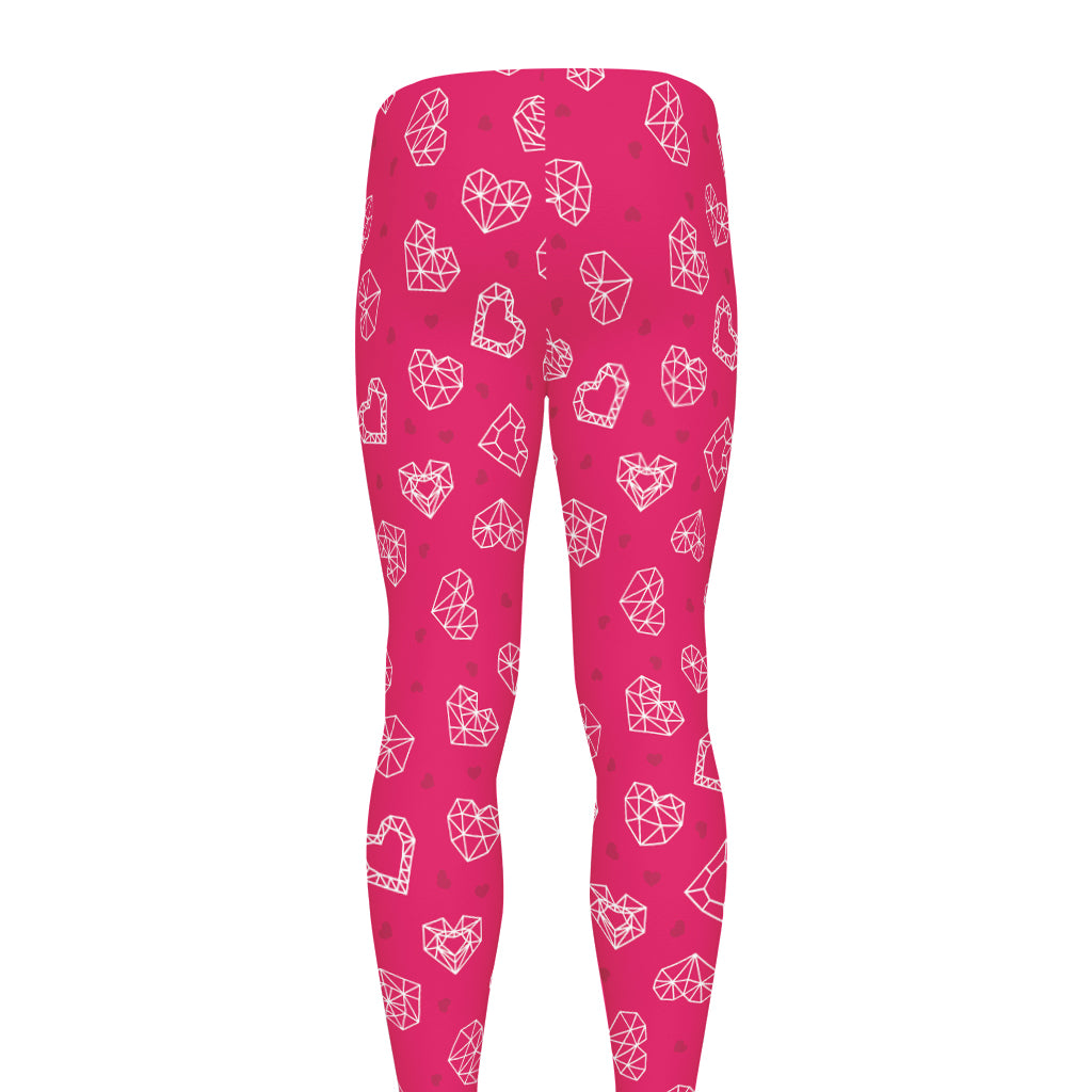 Valentine's Day Geometric Heart Print Men's leggings