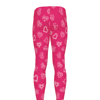 Valentine's Day Geometric Heart Print Men's leggings