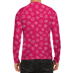 Valentine's Day Geometric Heart Print Men's Long Sleeve Rash Guard
