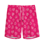 Valentine's Day Geometric Heart Print Men's Sports Shorts