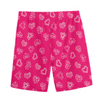 Valentine's Day Geometric Heart Print Men's Sports Shorts