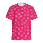 Valentine's Day Geometric Heart Print Men's Sports T-Shirt