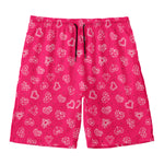 Valentine's Day Geometric Heart Print Men's Swim Trunks