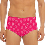 Valentine's Day Geometric Heart Print Men's Triangle Swim Briefs