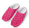 Valentine's Day Geometric Heart Print Mesh Casual Shoes