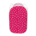 Valentine's Day Geometric Heart Print Mesh Laundry Hamper