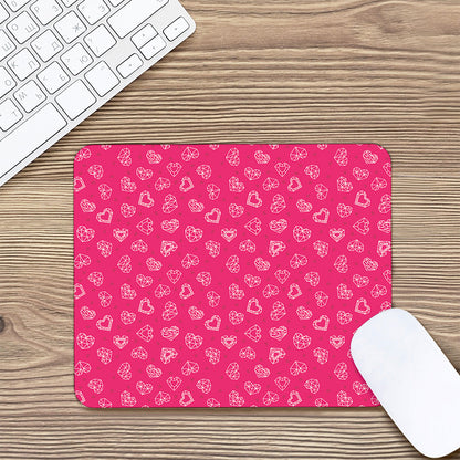 Valentine's Day Geometric Heart Print Mouse Pad