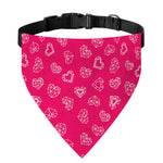 Valentine's Day Geometric Heart Print Over The Collar Dog Bandana