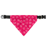 Valentine's Day Geometric Heart Print Over The Collar Dog Bandana