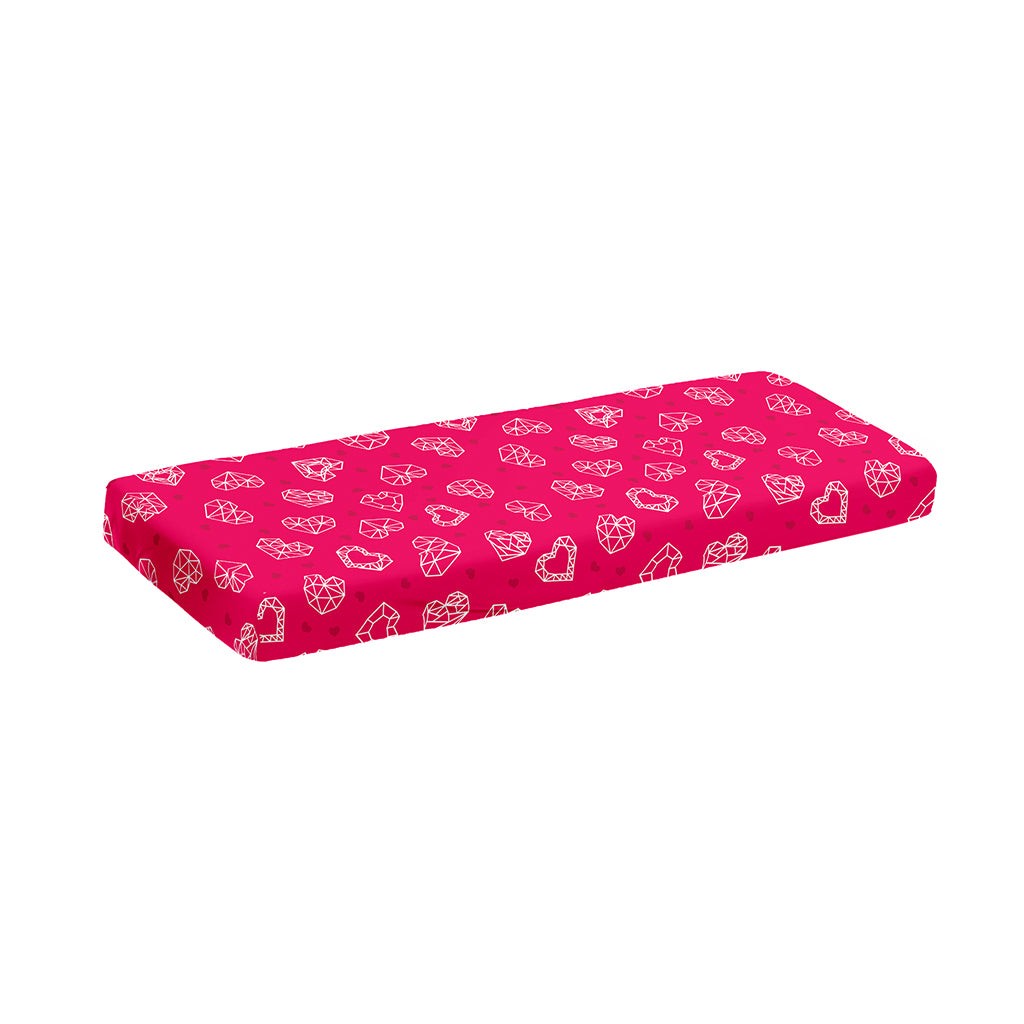 Valentine's Day Geometric Heart Print Piano Keyboard Cover