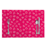 Valentine's Day Geometric Heart Print Placemat