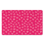 Valentine's Day Geometric Heart Print Polyester Doormat