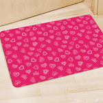 Valentine's Day Geometric Heart Print Polyester Doormat