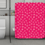 Valentine's Day Geometric Heart Print Polyester Shower Curtain