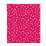 Valentine's Day Geometric Heart Print Polyester Shower Curtain