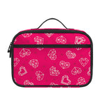 Valentine's Day Geometric Heart Print Portable Lunch Bag