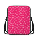 Valentine's Day Geometric Heart Print Rectangular Crossbody Bag
