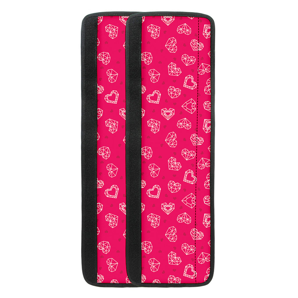 Valentine's Day Geometric Heart Print Refrigerator Handle Covers