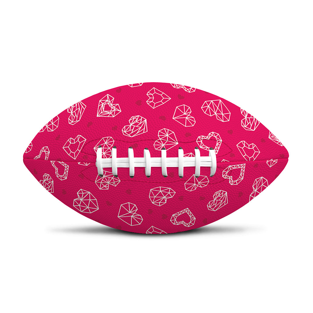 Valentine's Day Geometric Heart Print Rugby Ball
