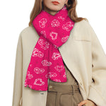 Valentine's Day Geometric Heart Print Scarf