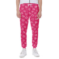 Valentine's Day Geometric Heart Print Joggers