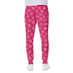 Valentine's Day Geometric Heart Print Scuba Joggers