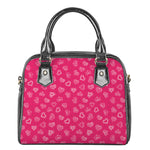 Valentine's Day Geometric Heart Print Shoulder Handbag