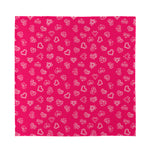 Valentine's Day Geometric Heart Print Silk Bandana