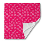 Valentine's Day Geometric Heart Print Silk Bandana