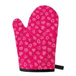 Valentine's Day Geometric Heart Print Single Oven Mitt