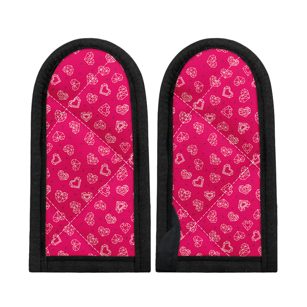 Valentine's Day Geometric Heart Print Skillet Handle Cover