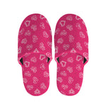Valentine's Day Geometric Heart Print Slippers