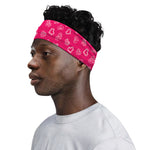 Valentine's Day Geometric Heart Print Sports Headband
